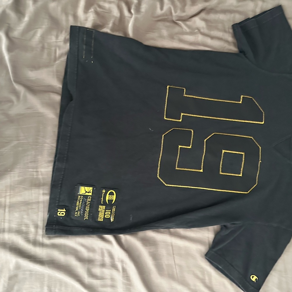 Champion #19 black shirt LARGE